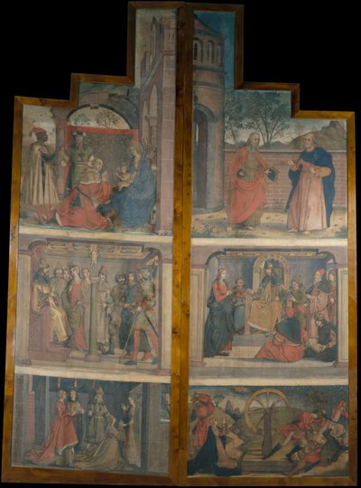 Doors of an Altarpiece with Scenes of Saint Catherine